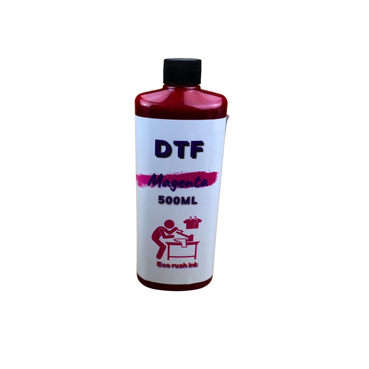 Magenta 500ml bottles DTF Direct to Film Ink White, Black, Cyan, Magenta, Yellow