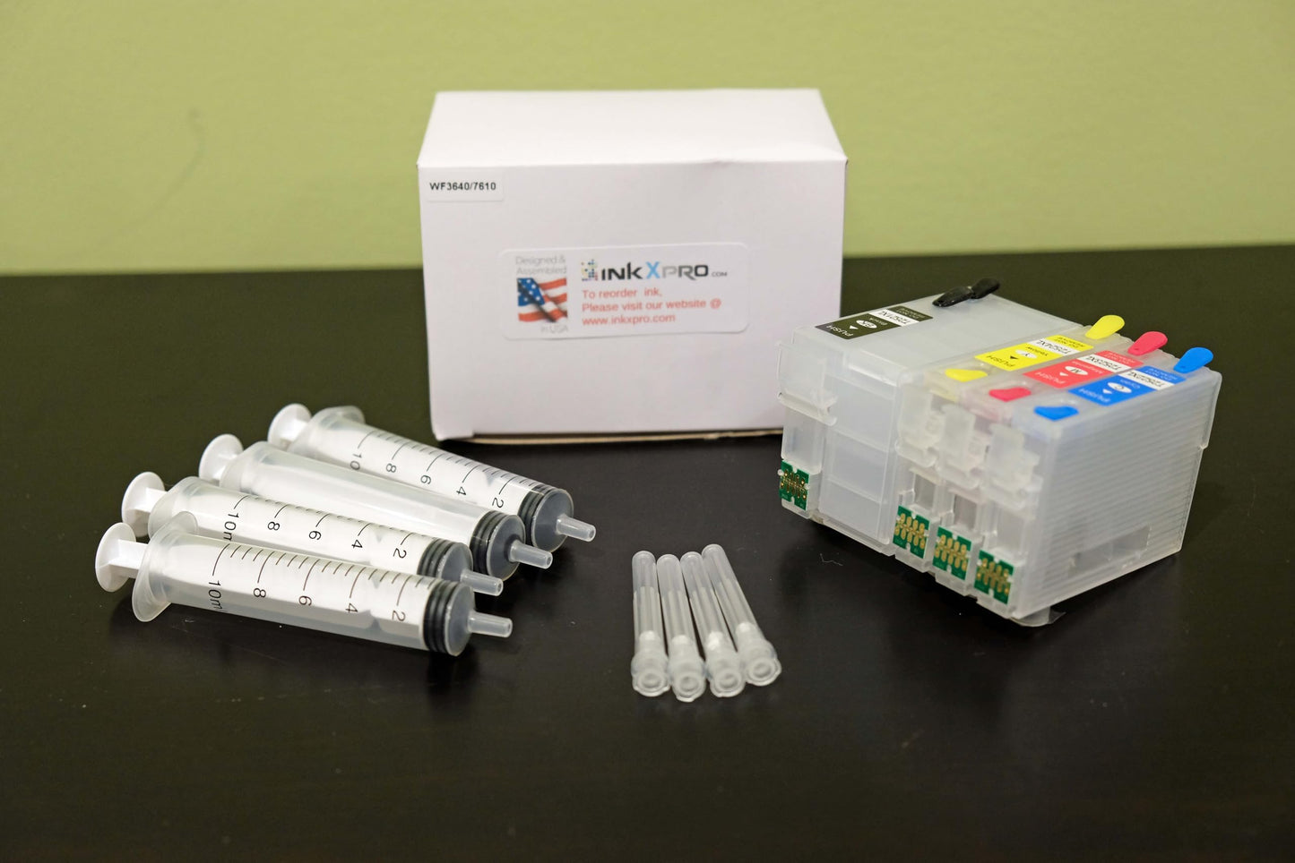 INKXPRO Ink Refill kit (T252 cartridges) for Workforce WF-3620 WF-3640 WF-7620 WF-7610 WF-7110 (Empty refillable Cartridges).