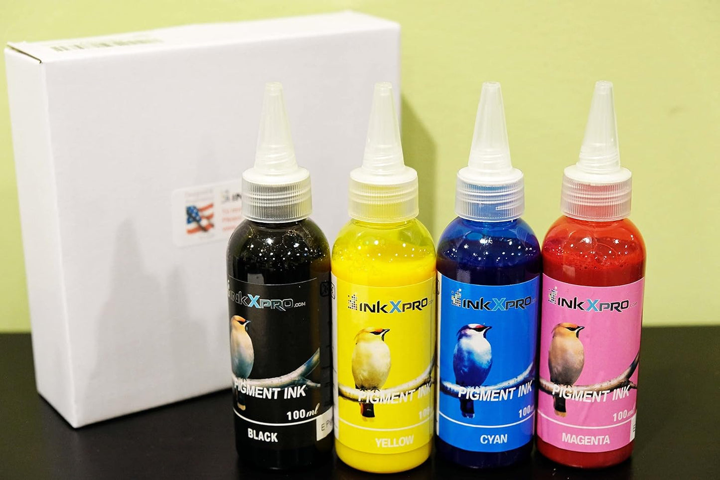 INKXPRO Brand 4X100ml Hi Quality Pigment Ink Refills for Epson Workforce 7840 7820 7310 7010 7510 7520 3540 3520 3620 3640 7610 7620 7710 7720 7210 7110 Printer