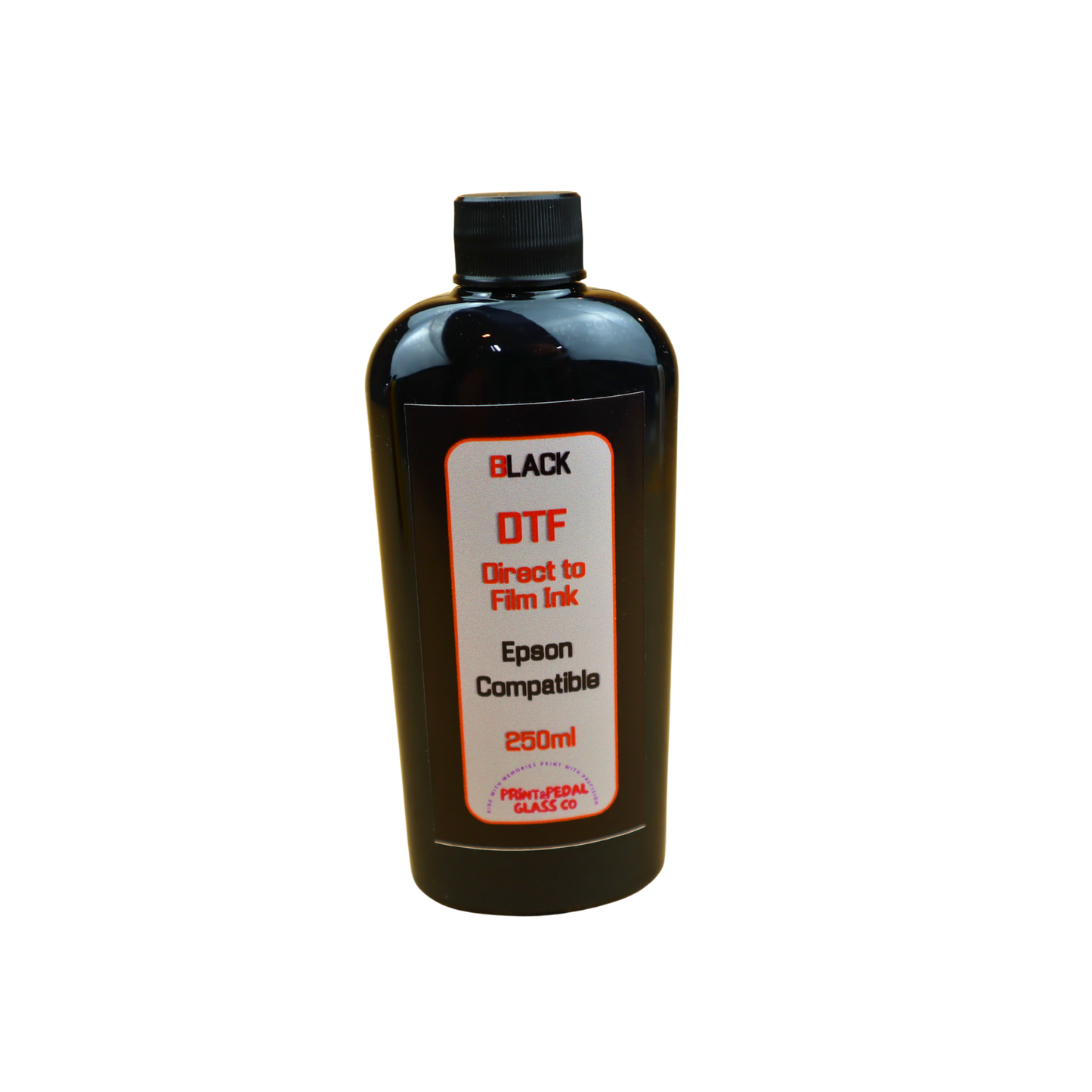 Black 250ml bottle DTF Direct to Film Ink for Epson printers or printers with Epson Print Head