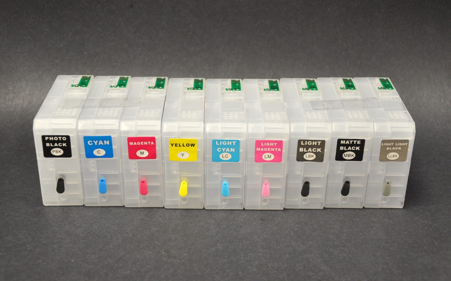 9pc Refillable Ink Cartridge Epson Stylus 3880 Printer UltraChrome K3 Pigment.