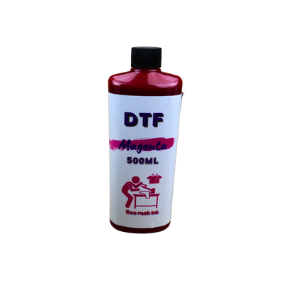 Magenta 500ml bottles DTF Direct to Film Ink White, Black, Cyan, Magenta, Yellow
