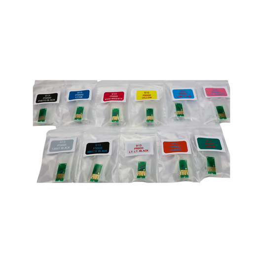 11- Chips for T913 Epson SureColor P5000 Refillable Ink Cartridges