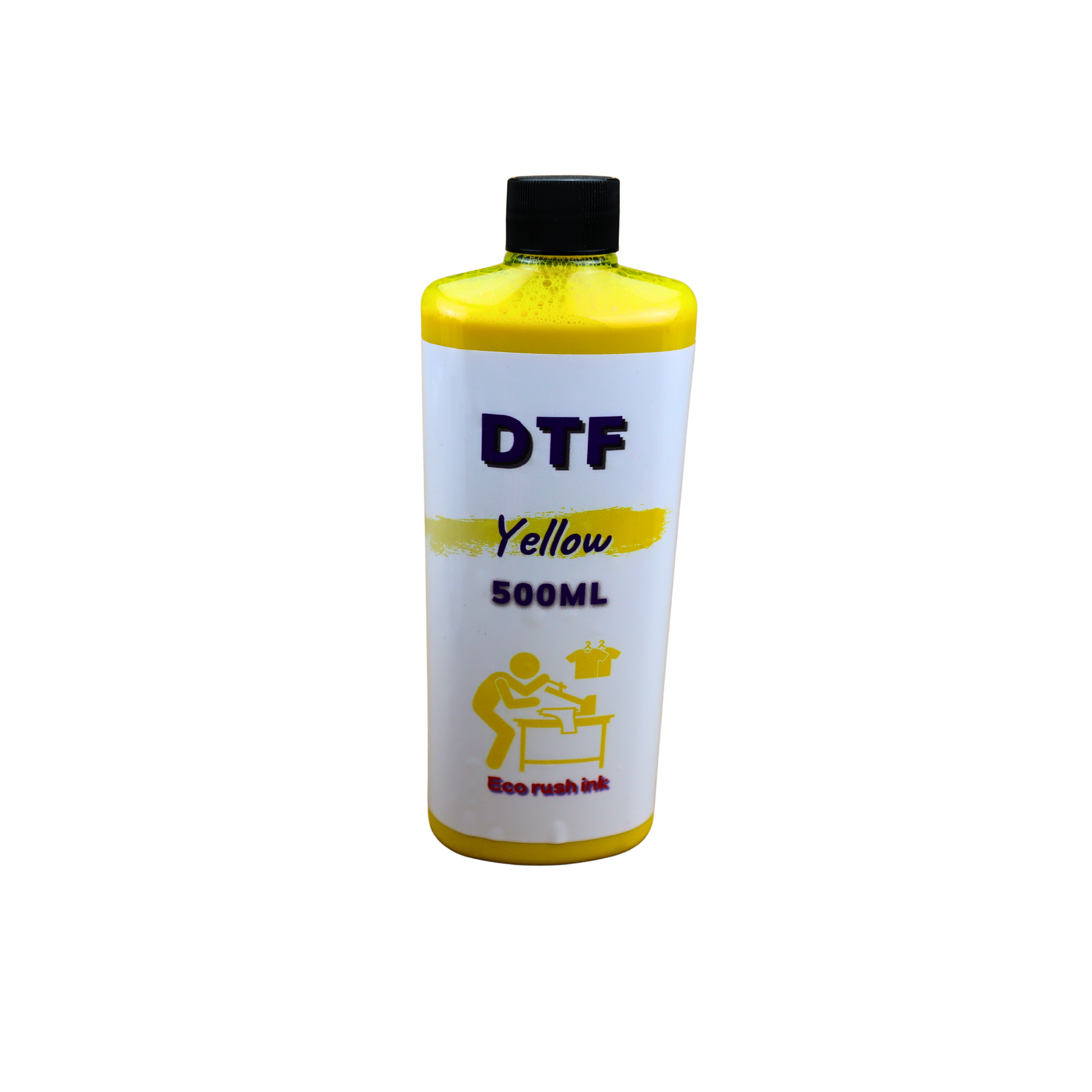 Yellow 500ml bottles DTF Direct to Film Ink White, Black, Cyan, Magenta, Yellow