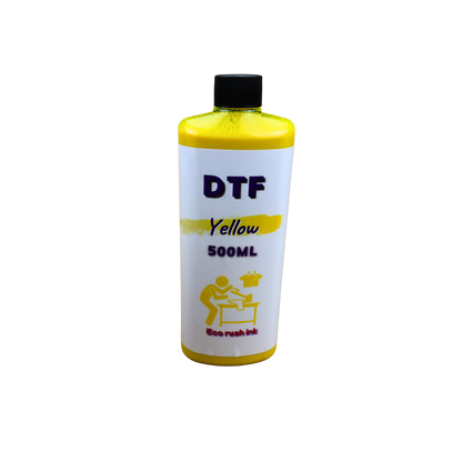 Yellow 500ml bottles DTF Direct to Film Ink White, Black, Cyan, Magenta, Yellow