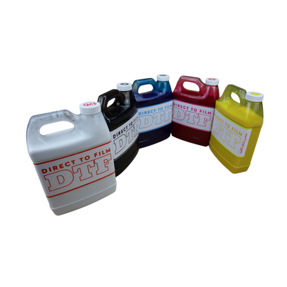 5 1000ml bottles DTF Direct to Film Ink White, Black, Cyan, Magenta, Yellow&nbsp;for all Epson Printers and printers with Epson Print Head