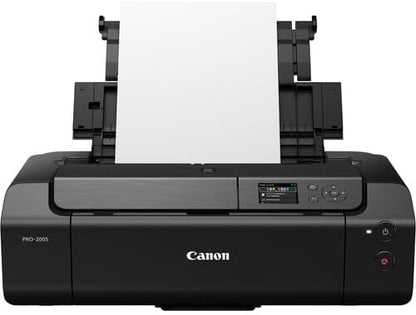 Canon PIXMA PRO-200S Wireless Photo Printer | 13-Inch Borderless Printing | 8-Color Dye Ink for Photographers & Designers (6875C002) + Cleaning Kit + Printer Cable + Ethernet Cable.
