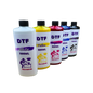 5- 500ml bottles DTF Direct to Film Ink White, Black, Cyan, Magenta, Yellow