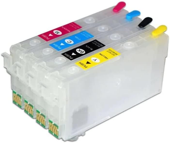 INKXPRO Remanufactured Empty Cartridges with Single-use Chip for Epson 812XL 812 XL Fit for Workforce Pro WF-7840 WF-7820 WF-7310 Printer for Regular or Sublimation Printing (BK+C+M+Y).