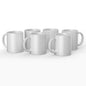 Cricut Beveled Blank, Ceramic-Coated, Dishwasher & Microwave Safe Mug to Decorate, Mug Press & Infusible Ink Compatible,12 Oz Sublimation, Ideal for Crafts and Printing, 6 Count, White.