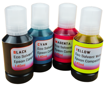 4 140m bottles Eco Solvent Water Based Ink for Epson EcoTank Pro ET-16600 ET-16650 printers