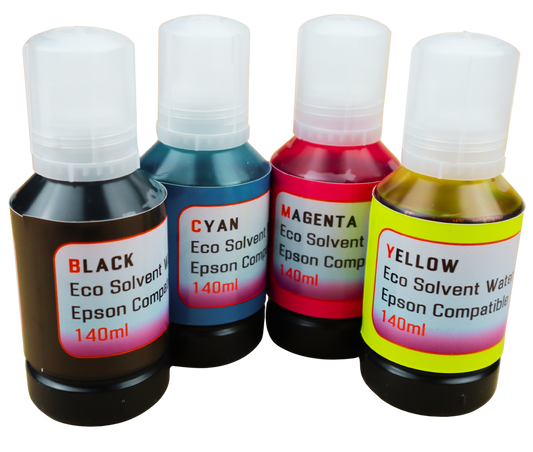 4 140m bottles Eco Solvent Water Based Ink for Epson EcoTank Pro ET-16600 ET-16650 printers