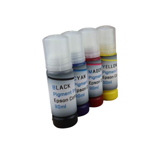 4 90ml bottles Pigment Ink for Epson EcoTank ET-4700 ET-4800 ET-4810 Printers