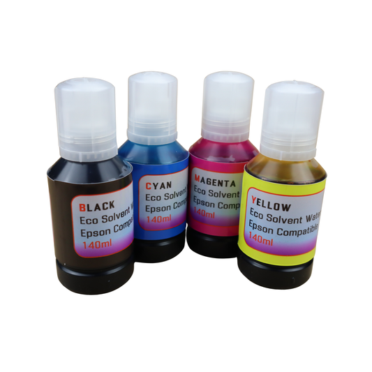 4 140m bottles Eco Solvent Water Based Ink for Epson EcoTank ET-15000 printer