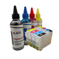 4- 100ml bottles Pigment Ink 4- Refillable Ink Cartridges T220XL for Epson Expression XP-320 XP-420 XP-424 Printers