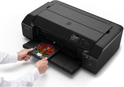 Canon PIXMA PRO-200S Wireless Photo Printer | 13-Inch Borderless Printing | 8-Color Dye Ink for Photographers & Designers (6875C002) + Cleaning Kit + Printer Cable + Ethernet Cable.