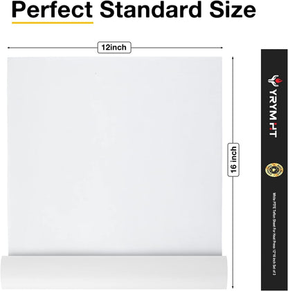3 Pack PTFE Teflon Sheet for Heat Press Transfer Sheet Non Stick 16 x 20 Heat Transfer Paper Reusable Heat Resistant Craft Mat.