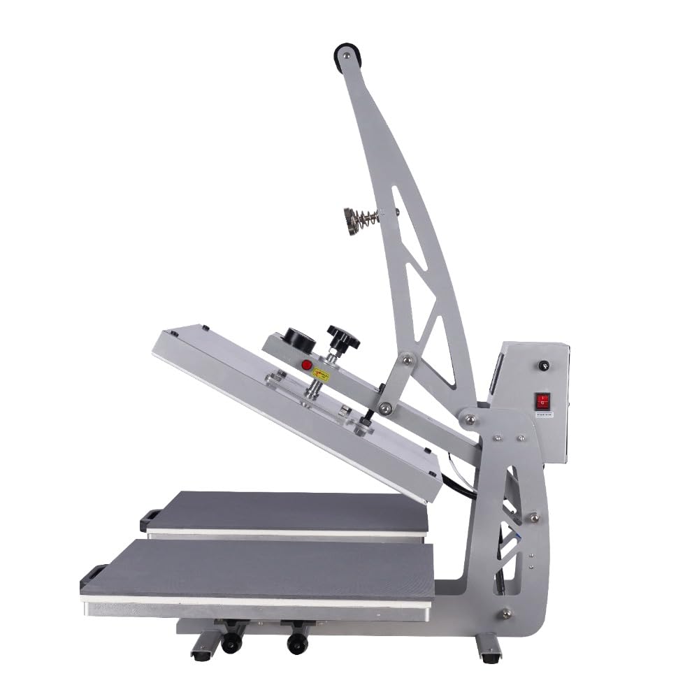 24"x32" Manual Heat Press Machine, 4500W Digital Sublimation Transfer Printer for T-Shirts, Large Format Heat Press with Infrared Positioning, 220V High Pressure (No Plug) (16x24 Auto Open Dual)