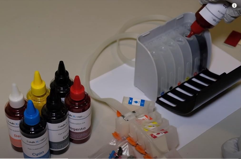 INKXPRO EcoPRO 312XL Empty Ink System CISS Refillable Cartridge Kit for Chipless Firmware Installed EPSON XP-15000 Printer (Without Damper).
