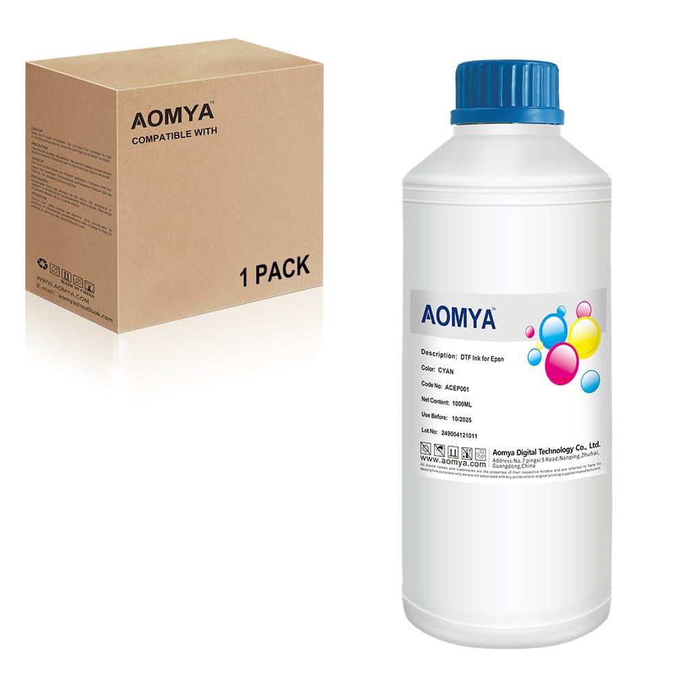 Aomya DTF Yellow Ink 1000ml DTF Transfer Ink for PET Film Premium DTF Ink for Epsn ET-8550,L1800,L805,R2400,P400,P800,P600,DX5,XP600,XP15000 prinetrs (33.8oz, YellowDTF Ink).