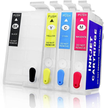 Sublimation Empty Ink Cartridges - 50ml Black, 20ml Color - Compatible with WF-3620/WF-3640/WF-7610/WF-7620/WF-7710/WF-7720/WF-7210 (NA) -Smooth Ink Supply, Easy to Instal.
