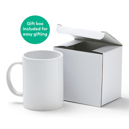 Cricut Beveled Blank, Ceramic-Coated, Dishwasher & Microwave Safe Mug to Decorate, Mug Press & Infusible Ink Compatible,12 Oz Sublimation, Ideal for Crafts and Printing, 6 Count, White.