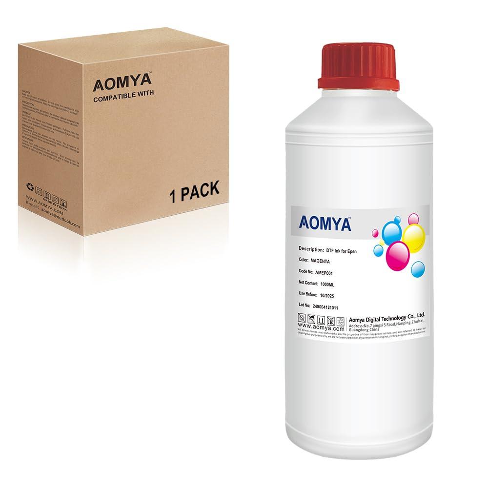 Aomya DTF Yellow Ink 1000ml DTF Transfer Ink for PET Film Premium DTF Ink for Epsn ET-8550,L1800,L805,R2400,P400,P800,P600,DX5,XP600,XP15000 prinetrs (33.8oz, YellowDTF Ink).