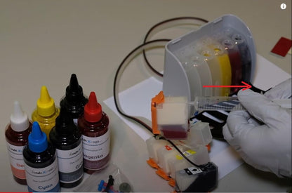 INKXPRO EcoPRO 312XL Empty Ink System CISS Refillable Cartridge Kit for Chipless Firmware Installed EPSON XP-15000 Printer (Without Damper).