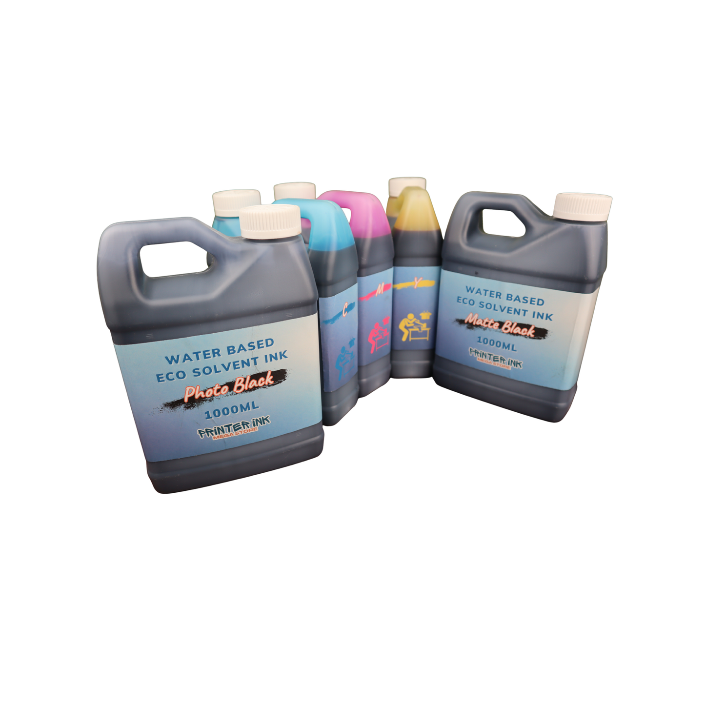 5 1000ml bottles Eco Solvent Water Based Ink for Epson SureColor T3000 T5000 T7000 printers