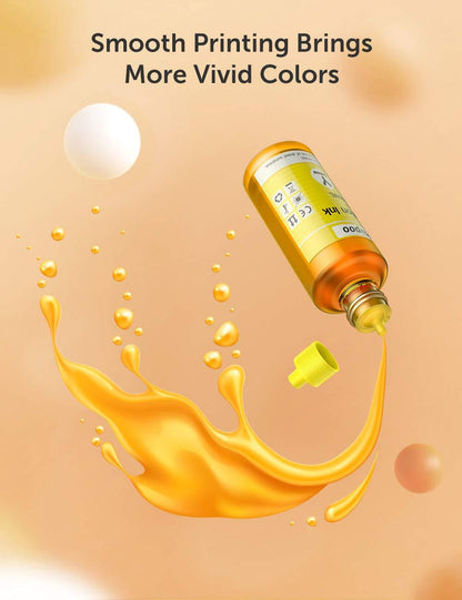 Hiipoo Sublimation Ink Refilled Bottles Work with WF7710 ET2760 ET2720 ET2803 ET2800 ET15000 C88 C88+ Inkjet Printer Heat Press Transfer on Mugs Plates T-Shirts Pillows Phone Case.