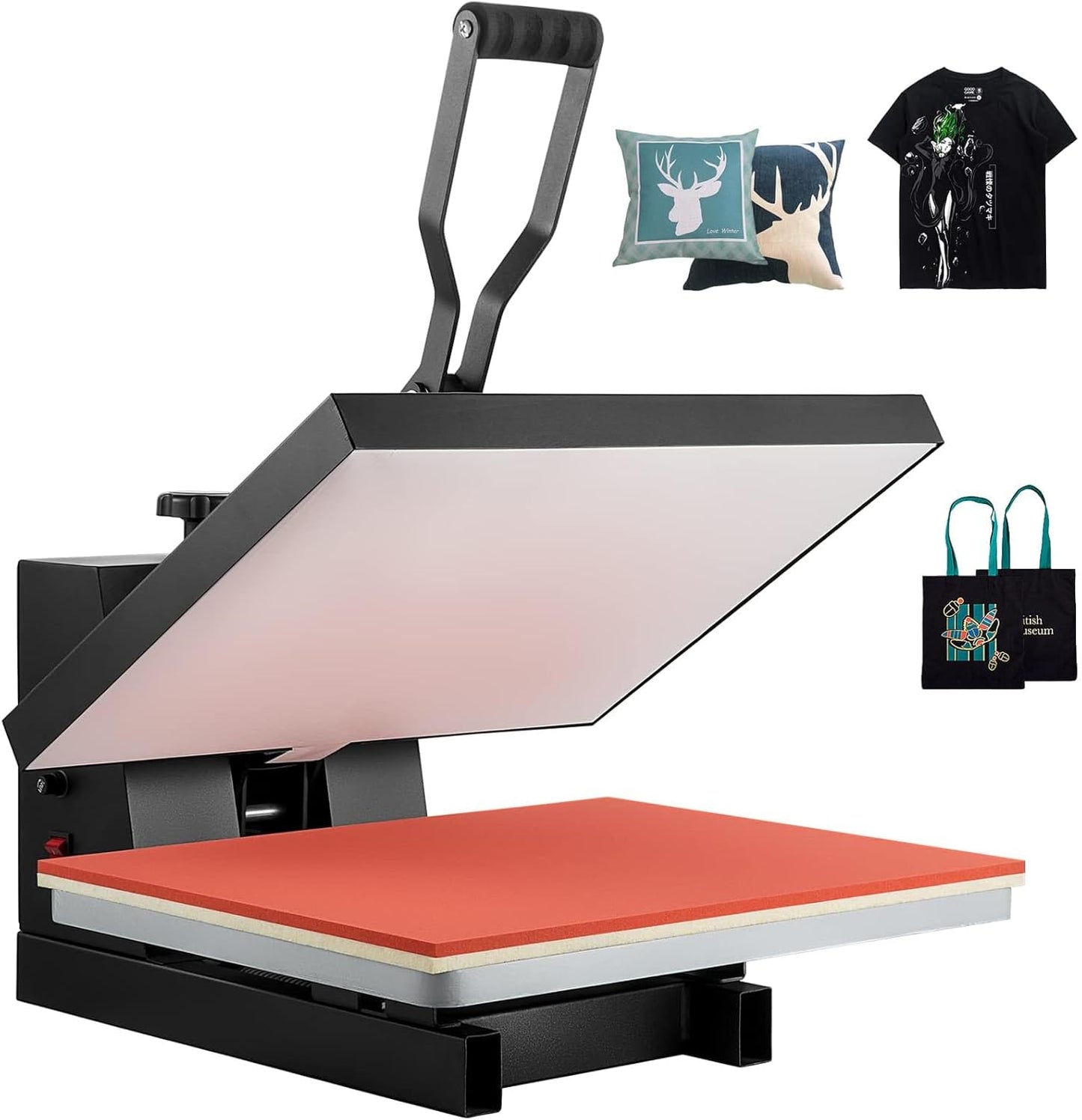 VEVOR Heat Press 16x24, 1700W Power Heat Press Machine, Fast Heating, High Pressure Heat Press Machine for T-Shirt, Digital Industrial Sublimation Printer for Heat Transfer Vinyl, Easy to Use, Black.