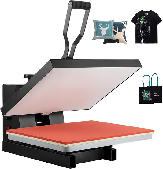 VEVOR Heat Press 16x24, 1700W Power Heat Press Machine, Fast Heating, High Pressure Heat Press Machine for T-Shirt, Digital Industrial Sublimation Printer for Heat Transfer Vinyl, Easy to Use, Black.