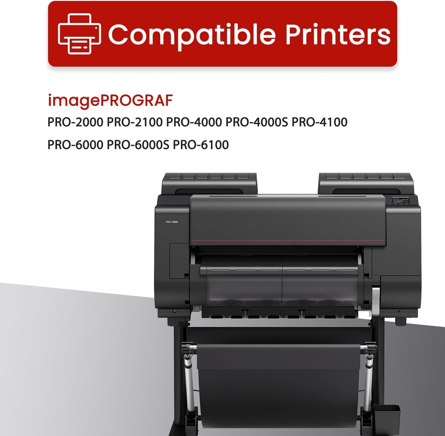 PFI-1300 Pigment Ink Tank 700ML (with New Chip) Replacement for Canon PFI-1300 Ink Cartridge for imagePROGRAF PRO-2000 PRO-2100 PRO-4000 PRO-4000S PRO-4100 PRO-6000 PRO-6000S Large Format Printer.