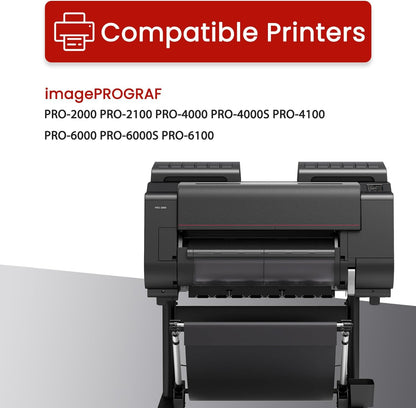 PFI-1300 Pigment Ink Tank 700ML (with New Chip) Replacement for Canon PFI-1300 Ink Cartridge for imagePROGRAF PRO-2000 PRO-2100 PRO-4000 PRO-4000S PRO-4100 PRO-6000 PRO-6000S Large Format Printer.