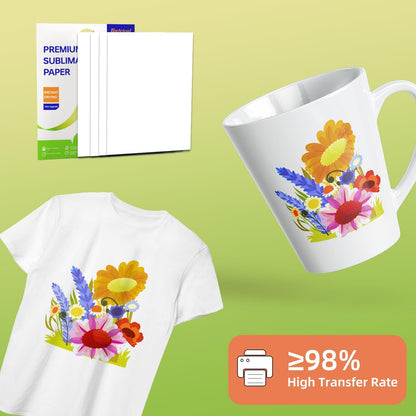Sublimation Paper 30 Sheets Heat Transfer Paper 8.5x11 inch Compatible with Inkjet Sublimation Printer 125g.