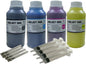ND R@ 4x10oz Pigment Refill Ink Set for Epson 702 T702 Workforce Pro WF-3720 refillable cartridges or cis ciss Ink System + Free 4 Syringes.