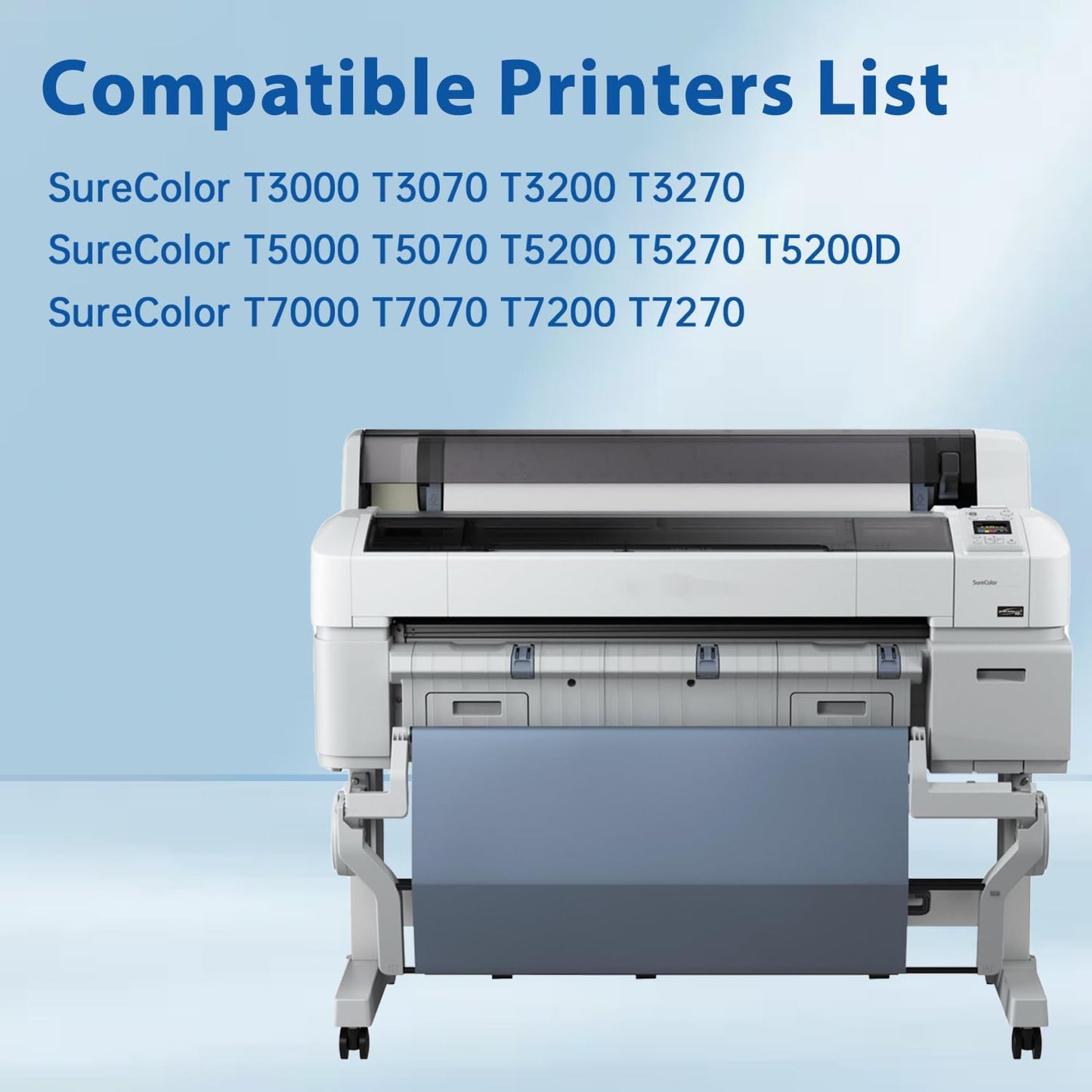 T693 Ink Cartridge 350ml with New Chip T6931 T6932 T6933 T6934 T6935 Remanufactured for T693 SureColor T5270 T3000 T3070 T3200 T3270 T5000 T5070 T5200 Printer, 5-Pack T5270 Ink Kit