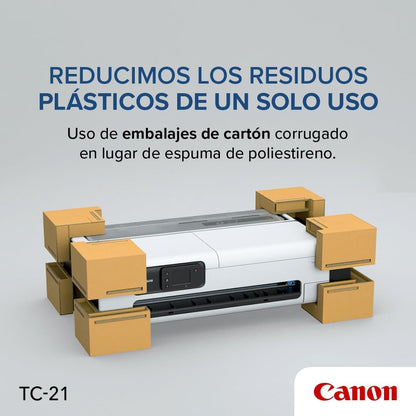 Canon imagePROGRAF TC-21 24" - Large Format Printer, Poster & Plotter Printer, Automatic Roll & Cut Sheet Paper Feeder, Includes 280 ml of Ink, White.