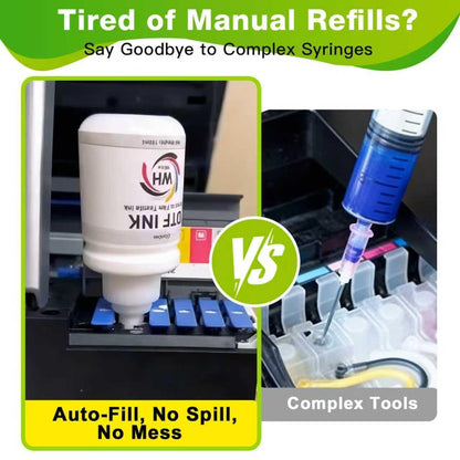 CenDale Upgraded Auto-Fill DTF Ink - 700ML DTF Transfer Ink for Epson ET-8550 ET-8500 Printers, Heat Transfer Printing Set 100ml x 4 CMYK, 150 x 2 White (Anti-UV/ICC-Free).