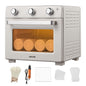 VEVOR Sublimation Oven Machine, 26 Qt, Fits 40oz Tumblers, with 1 Heat Air Gun, 50 Shrink Films, 1 Tape and 2 Heat Gloves, 360° Turbo Convection for Sublimation Blank Tumblers, Mugs, Bowls, Off-White.