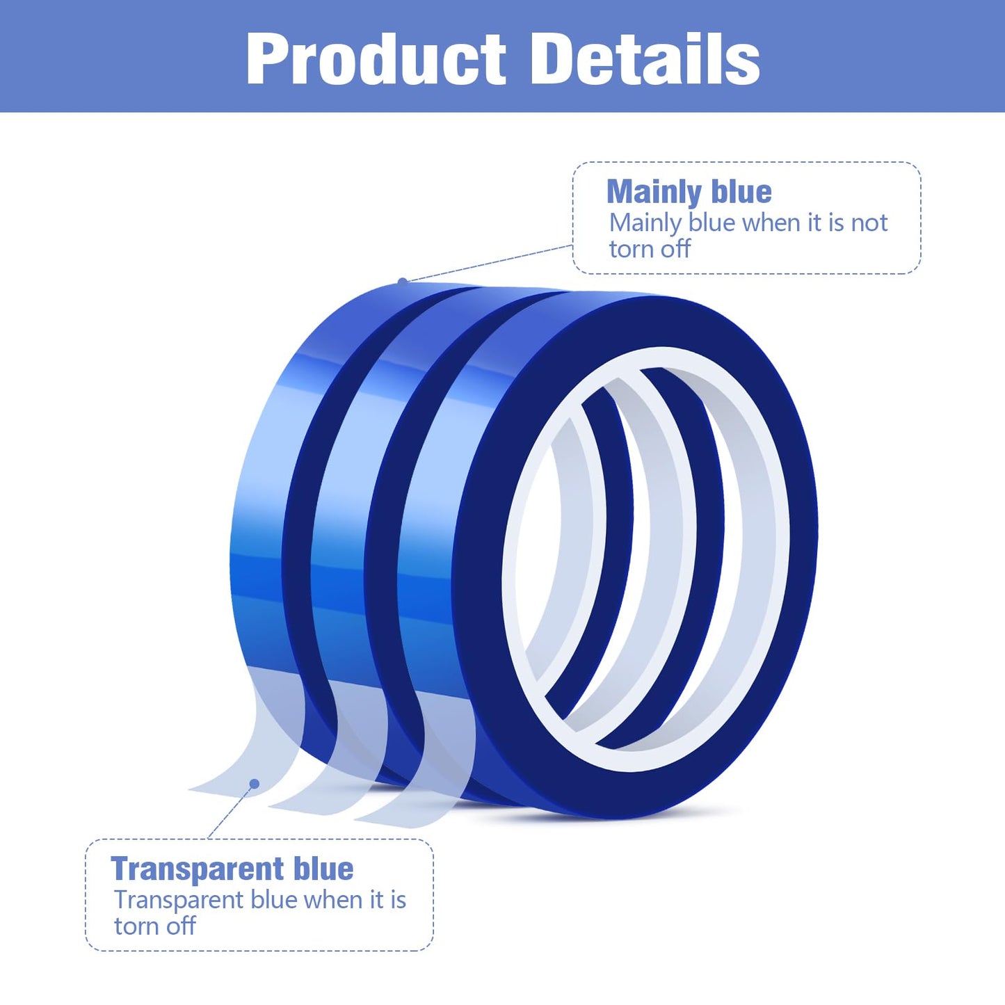 Heat Tape for Sublimation, 10 Rolls Sublimation Heat Resistant Tape, 10mm × 30m (98ft) Heat Transfer Tape Sublimation Heat Tape for Press Electronic Soldering Insulation, No Residue.