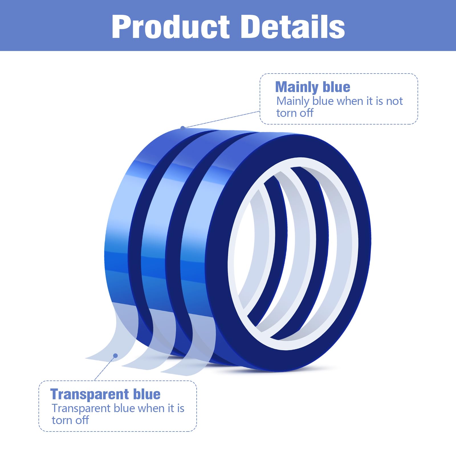 Heat Tape for Sublimation, 10 Rolls Sublimation Heat Resistant Tape, 10mm × 30m (98ft) Heat Transfer Tape Sublimation Heat Tape for Press Electronic Soldering Insulation, No Residue.