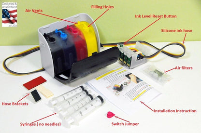 INKXPRO Ink Refill kit (T252 cartridges) for Workforce WF-3620 WF-3640 WF-7620 WF-7610 WF-7110 (Empty refillable Cartridges).