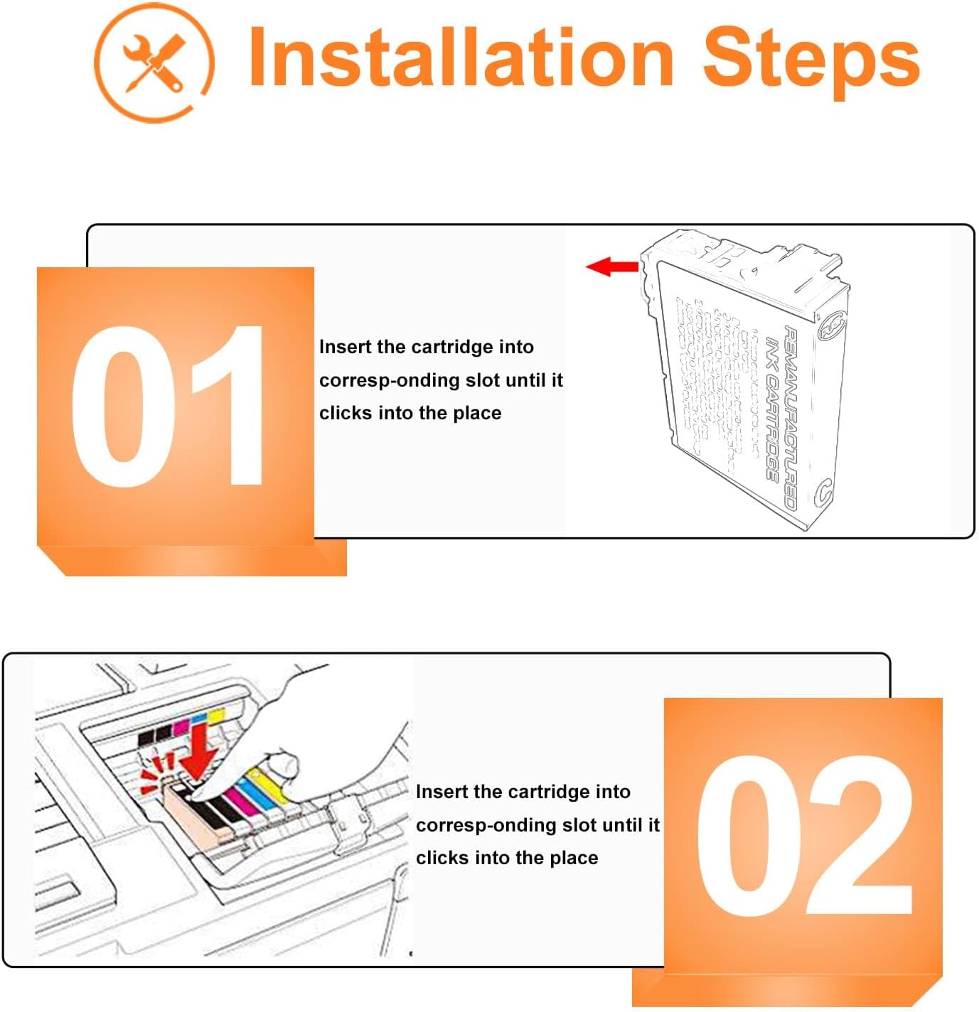 Run Star 6 Pack Remanufactured for T048 Ink Cartridge Replacement for Epson 48 T048 use for Epson Stylus Photo R200 R220 R300 R300M R320 R340 RX500 RX600 RX620 Printer (BK/C/M/Y/LC/LM).