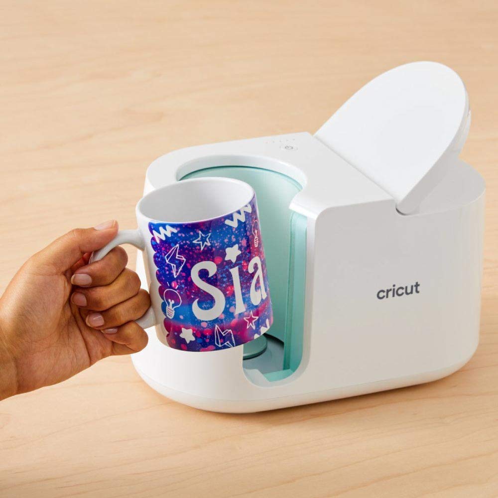 Cricut Beveled Blank, Ceramic-Coated, Dishwasher & Microwave Safe Mug to Decorate, Mug Press & Infusible Ink Compatible,12 Oz Sublimation, Ideal for Crafts and Printing, 6 Count, White.