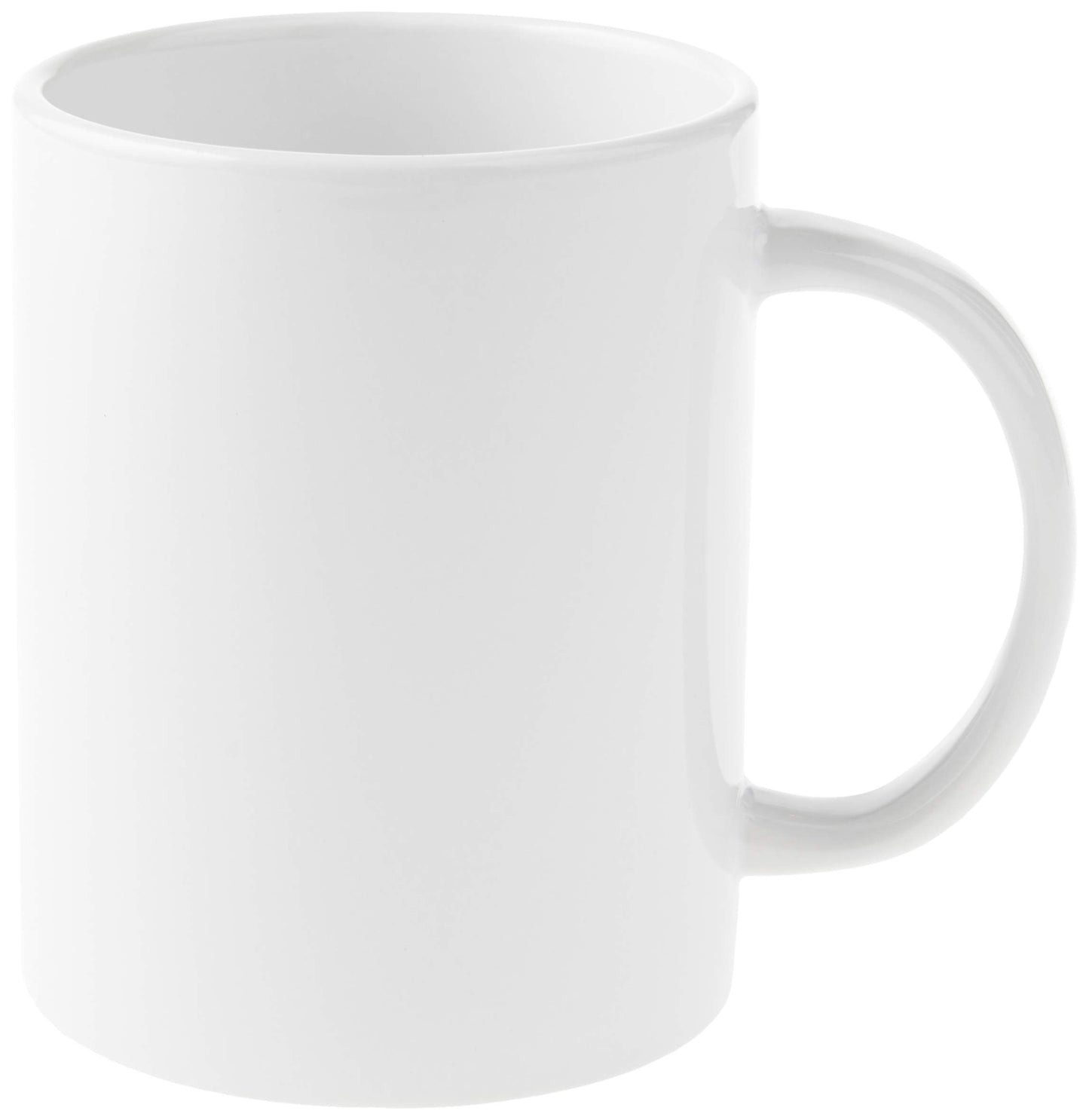Cricut Beveled Blank, Ceramic-Coated, Dishwasher & Microwave Safe Mug to Decorate, Mug Press & Infusible Ink Compatible,12 Oz Sublimation, Ideal for Crafts and Printing, 6 Count, White.