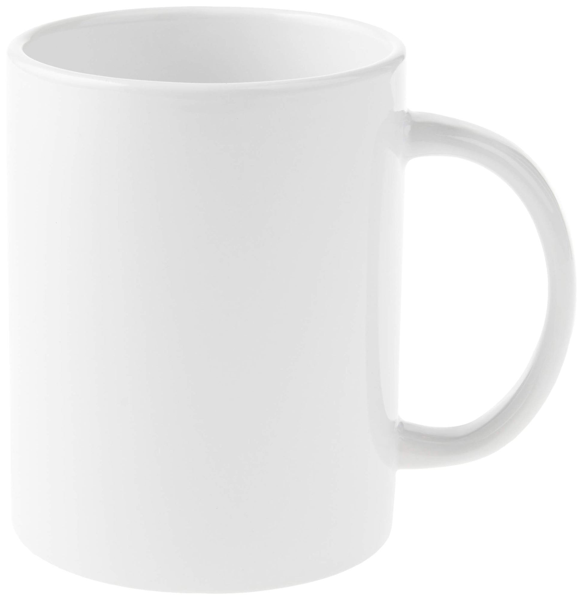 Cricut Beveled Blank, Ceramic-Coated, Dishwasher & Microwave Safe Mug to Decorate, Mug Press & Infusible Ink Compatible,12 Oz Sublimation, Ideal for Crafts and Printing, 6 Count, White.