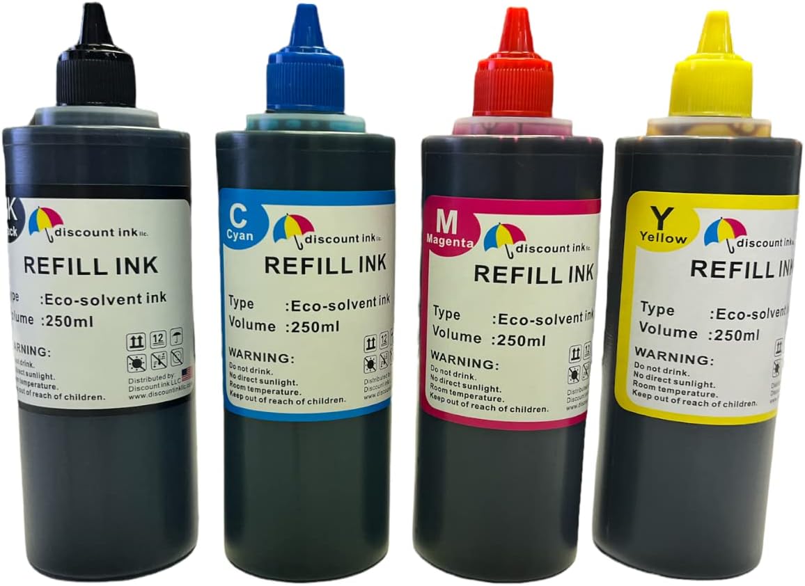 Inkpro Compatible Ink Bottle Replacement Water Based eco Solvent Ink wf7820 wf7840 wf7710 wf7720 et 15000 1000ml