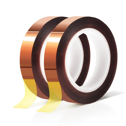 MEBMIK 2 Rolls 10mm x16m(52FT) Heat Tape High Temperature Heat Resistant Tape Heat Transfer Tape for Heat Sublimation Press Vinyl,No Residue.