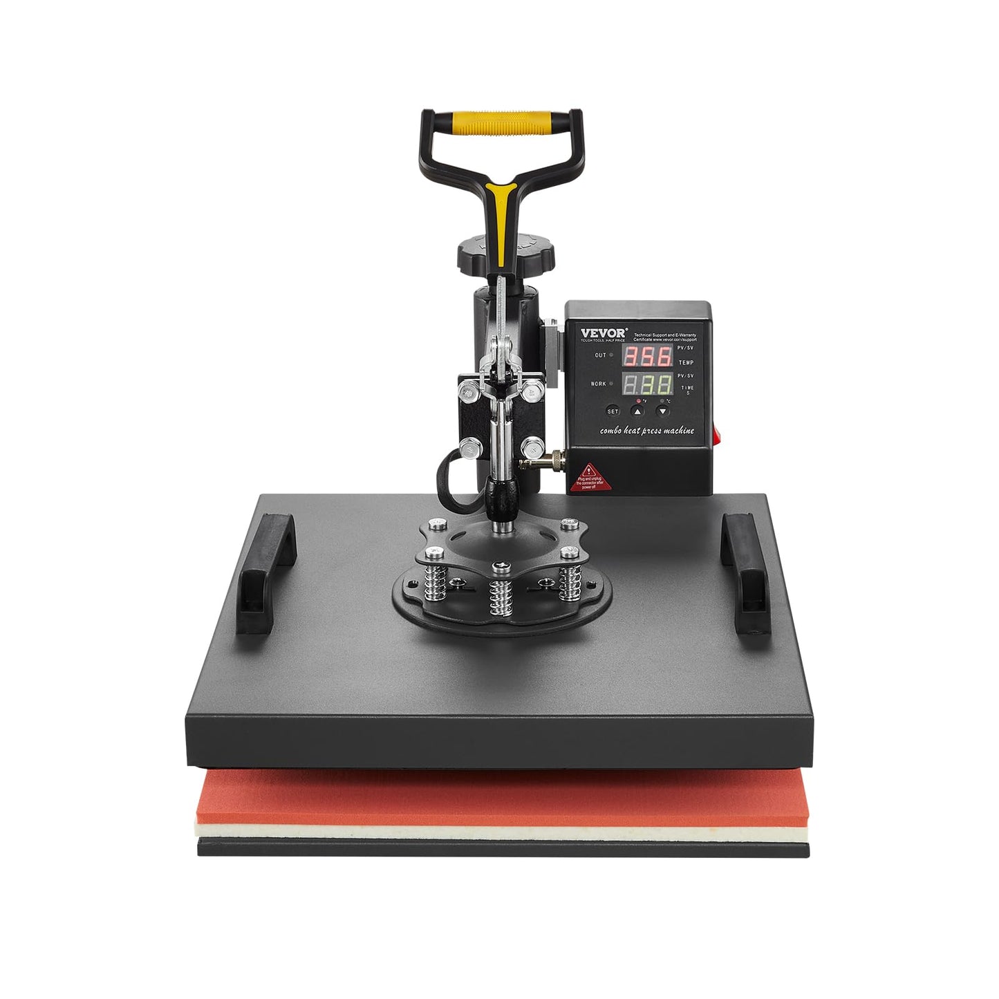 VEVOR 2 in 1 Heat Press Machine for T Shirts and Hats, 15x15 Inch Professional Swing Away Digital Tshirt Press Machine for Sublimation, Vinyl, Heat Transfer Projects.